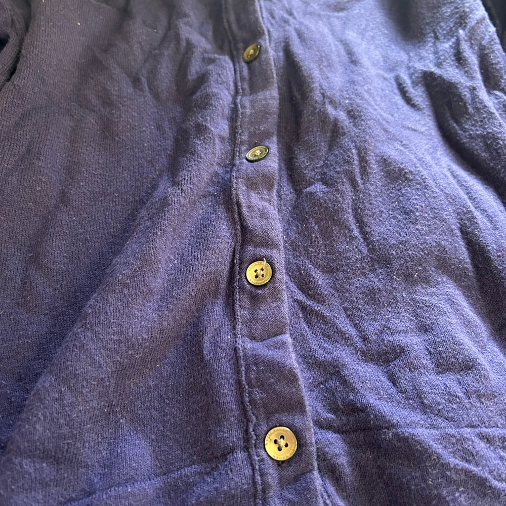 Blue Button-Up Cardigan - Picture 2 of 5